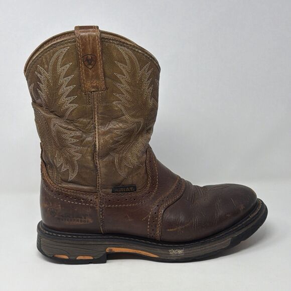 Ariat WorkHog Pull On Work Boots Men’s 8.5 EE Wide Brown Soft Toe 10008633 main image 11